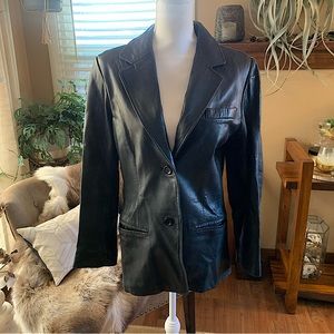 Vintage Kenneth Cole Genuine Black Leather Jacket